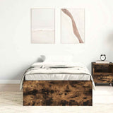Bed Frame without Mattress Smoked Oak 75x190 cm Small Single Small Single 3203849