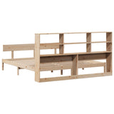 Bookcase Bed without Mattress 200x200 cm Solid Wood Pine 3321816