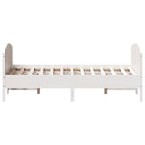 Bed Frame without Mattress White 120x190 cm Small Double Solid Wood Pine 3216186