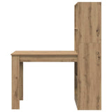 Desk with Shelf Artisan Oak 122 x 67 x 145 cm Engineered Wood 3337264