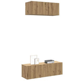 2 Piece TV Cabinet Set Wall-mounted Artisan Oak Engineered Wood 3329006
