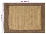 Area Rugs Grey 120 x 120 cm Jute 42010669