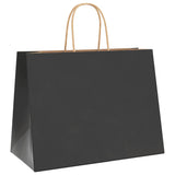 Paper Bags 250 pcs with Handles Black 32x17x25 cm 4101649