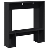 Fireplace Surround Black 81x18x82 cm Engineered Wood 854599