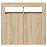 Sideboard with LED Lights Sonoma Oak 80x35x75 cm 804331
