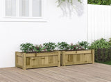 Garden Planters 2 pcs Impregnated Wood Pine 837448