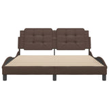 Bed Frame without Mattress "Zadar" Brown 160x200 cm Faux Leather 3208193