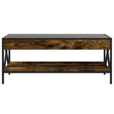 ZNTS Coffee Table with Infinity LED Smoked Oak 90x50x38 cm 847709