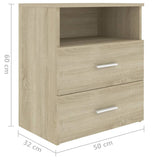 ZNTS Bed Cabinet Sonoma Oak 50x32x60 cm 803278