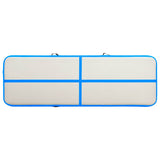 Inflatable Gymnastics Mat with Pump 300x100x15 cm PVC Blue 92659