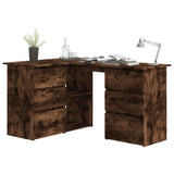Corner Desk Smoked Oak 145x100x76 cm Engineered Wood 815441