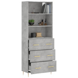 Highboard Concrete Grey 69.5x34x180 cm Engineered Wood 3189369