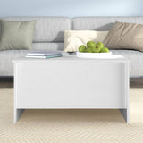 Coffee Table White 80x55.5x41.5 cm Engineered Wood 809674