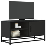 TV Cabinet Black 80x34.5x40 cm Engineered Wood and Metal 848819