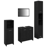 Bathroom Furniture Set 4 pcs Black Oak 30 x 30 x 183.5 cm 3332562