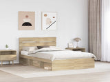 Bed Frame with Headboard Sonoma 120 x 200 cm Solid Pine Wood 3411762