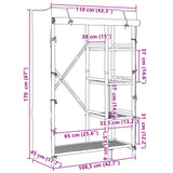 Wardrobe 110x45x170 cm Bamboo 368043