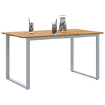 Garden Dining Table Grey 140 x 80 x 75 cm 4010594