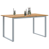 Garden Dining Table Grey 140 x 80 x 75 cm 4010594