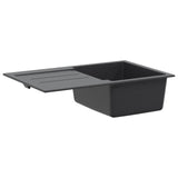 Kitchen Sink Single Basin Granite 78 x 50 x 20 cm Graphite 42053757