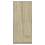 ZNTS Wardrobe Sonoma Oak 80x52x180 cm Engineered Wood 800642