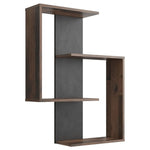 ZNTS FMD Wall-mounted Reversed Shelf Reverse Old Style Dark Matera 429428