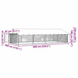 Outdoor Dog Kennel with Roof 600x300x150 cm 171502