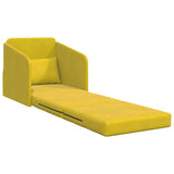 Sofa Bed Yellow 65 x 80 x 83 cm Velvet 4106653