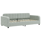 Daybed with Trundle&Drawers without Mattress Light Grey 90x190 cm 3197023