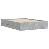 Bed Frame with Drawers without Mattress Concrete Grey 120x190 cm Small Double 3207318