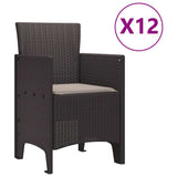 Garden Dining Set 13 pcs Brown and Taupe Poly rattan 3378618