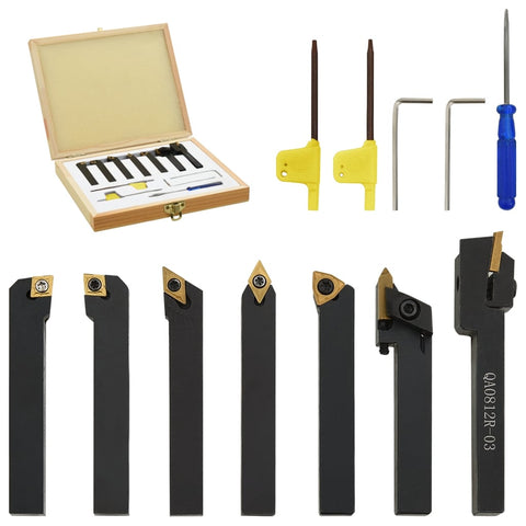 ZNTS 12 Pieces Indexable Turning Tool Set 8x8 mm 70 mm 146717