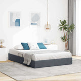 Storage Bed with Storage Dark Grey 135 x 190 cm Velvet 3370126