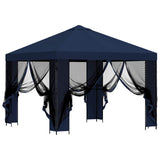 Garden Gazebo with Sidewalls 3 x 3 m Blue Polyester and Steel 900367