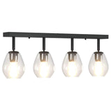 Ceiling Spotlight Black 70 x 13 x 26 cm Glass and metal 42001221