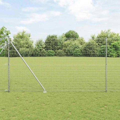 Fence Post Other 52 pcs Silver 3.2 x 3.2 x 180 cm Steel 3350216