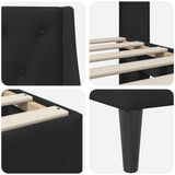 Bed Frame with Headboard Black 90 x 190 cm Velvet 42027456