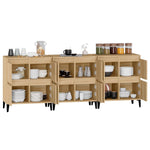 Sideboards 3 pcs Sonoma Oak 60x35x70 cm Engineered Wood 3185778