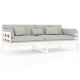 Day Bed without Mattress White Solid Wood Pine 90x190 cm Single 820368