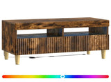 LED TV Cabinet Smoked Oak Engineered Wood 896780