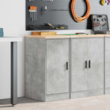 Garage Storage Cabinet Concrete Grey 40x51x85 cm Solid Wood Pine 860565