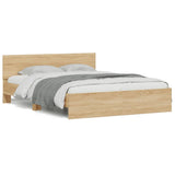 Bed Frame Sonoma oak Engineered wood Double Bed Frame 3207604