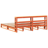 Bed Frame without Mattress Wax Brown 200x200 cm Solid Wood Pine 3306509