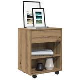 Rolling Cabinet Artisan Oak 46x36x59 cm Engineered Wood 856661