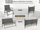 Four-Piece Metal Garden Sofa Set - Mixed Brown T3398P328417