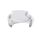 ZNTS Coffee Table Shape-adjustable High Gloss White 240424
