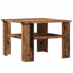 ZNTS Coffee Table Old Wood 60x60x42 cm Engineered Wood 855794