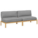 Sofa Set with Cushion Grey 240 x 80 x 69 cm Solid Acacia Wood 3418227