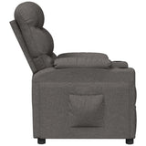 Recliner Chair Dark Grey Fabric 348071