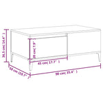 ZNTS Coffee Table Concrete Grey 90x50x36.5 cm Engineered Wood 821120